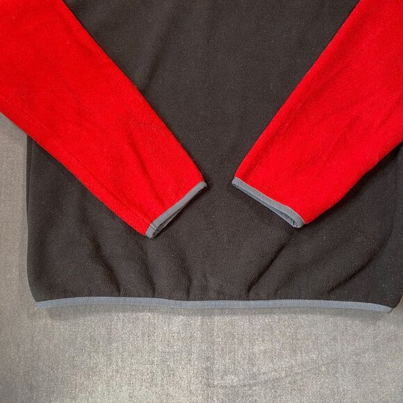 Spyder Red & Black Fleece Pullover Sweater W/ 1/4 Snap Closure - Mens Size M - Picture 2 of 10